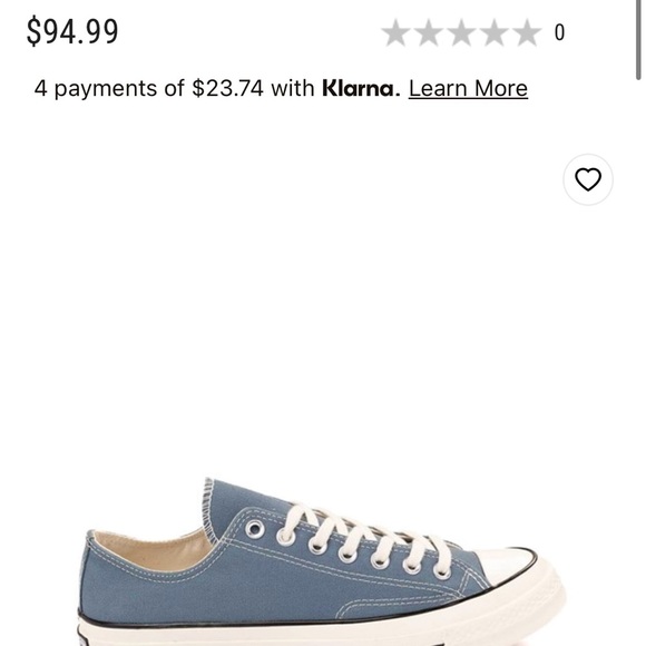 Chuck 70s teal Converse (w5/m3) - Picture 3 of 3